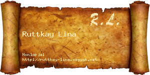 Ruttkay Lina névjegykártya